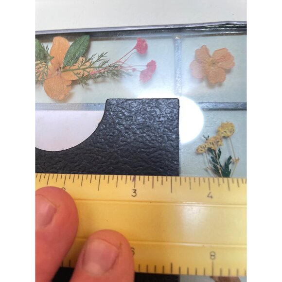 Vintage Dried Flowers Floral Picture Frame 3.5” by 5.25 Metal Clear Acrylic - Picture 12 of 12